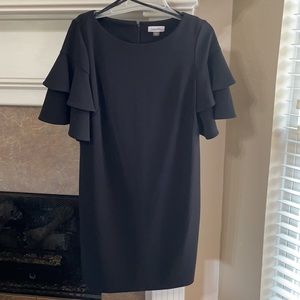 Calvin Klein Ruffled Sleeve Dress